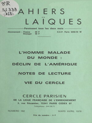 cover image of L'homme malade du monde